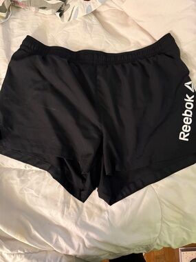 Reebok Black Women's Athletic Shorts with Side Logo